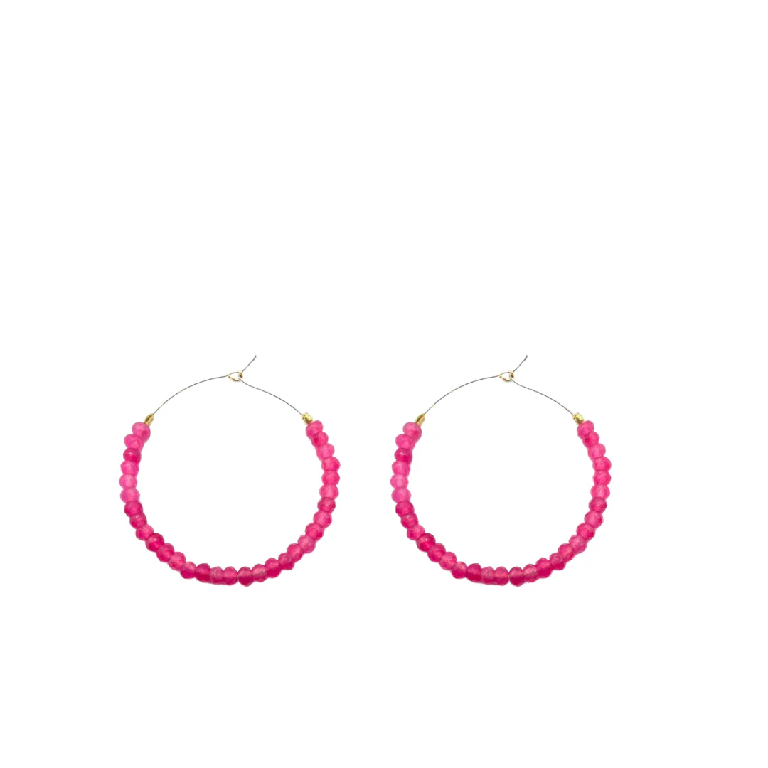 SUGAR GEM HOOPS-STRAWBERRY