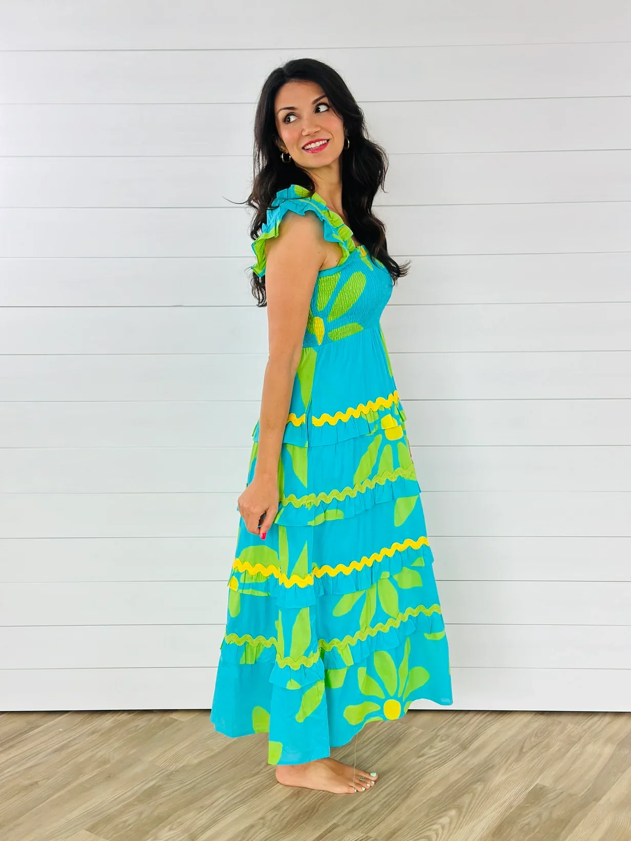 INDI RIC RAC MIDI DRESS