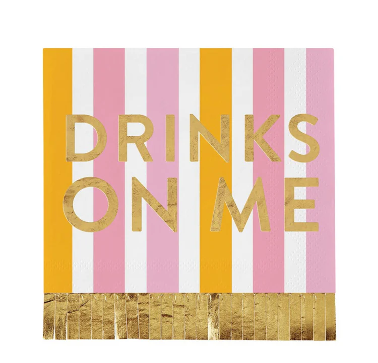 DRINKS ON ME NAPKINS