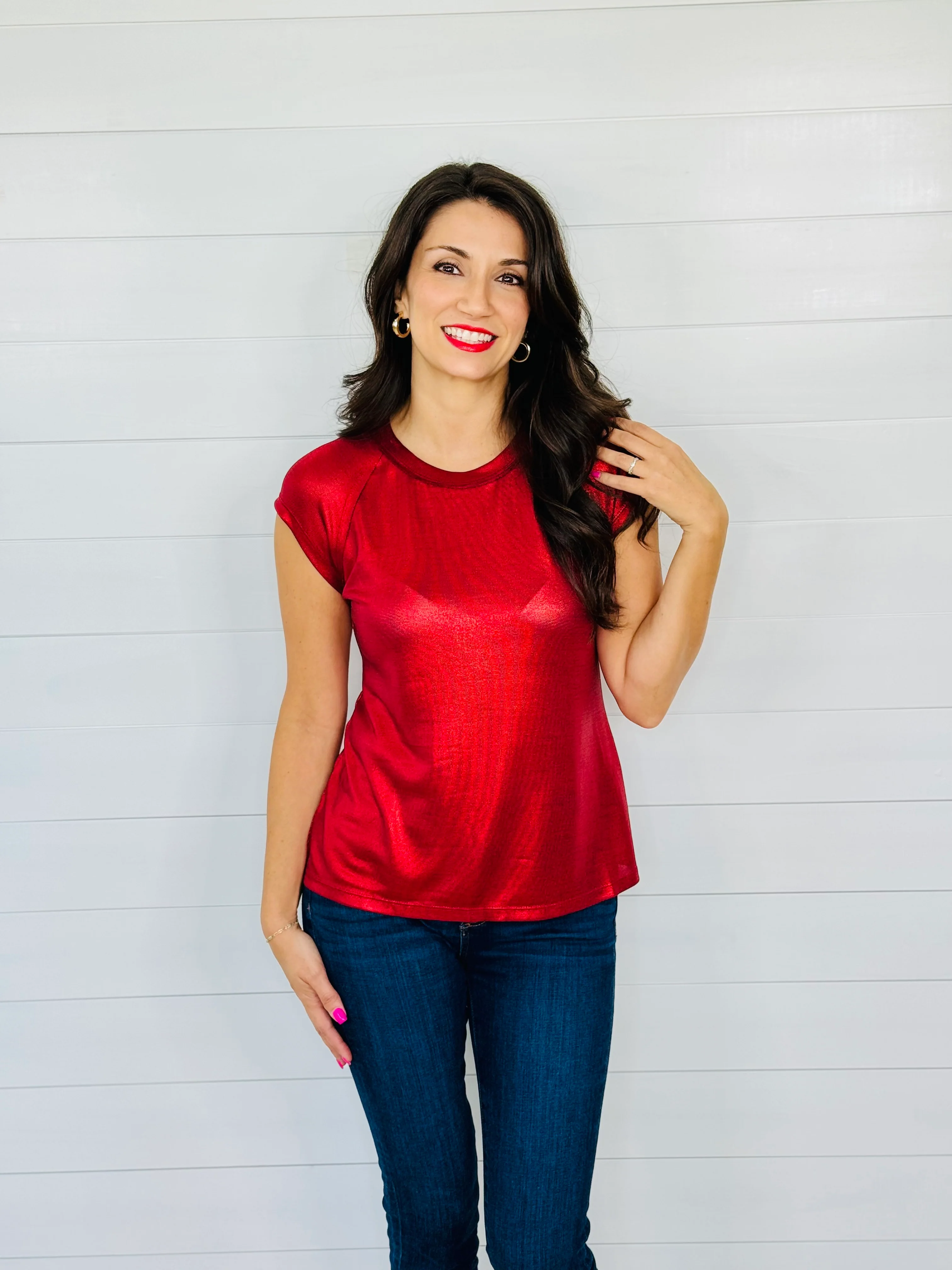 TIME TO SHINE TOP-RED