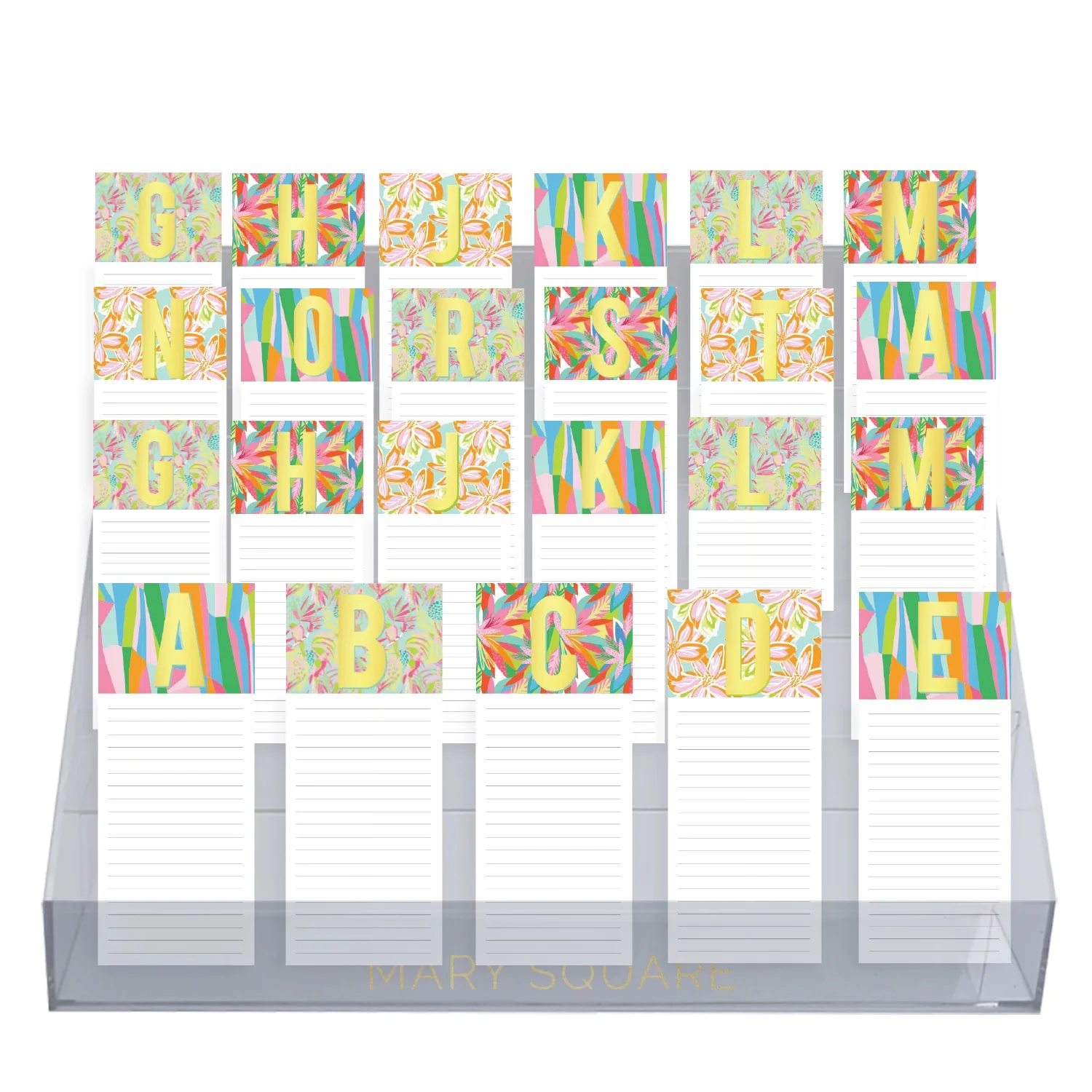 COLORFUL MAGNETIC INITIAL NOTEPAD