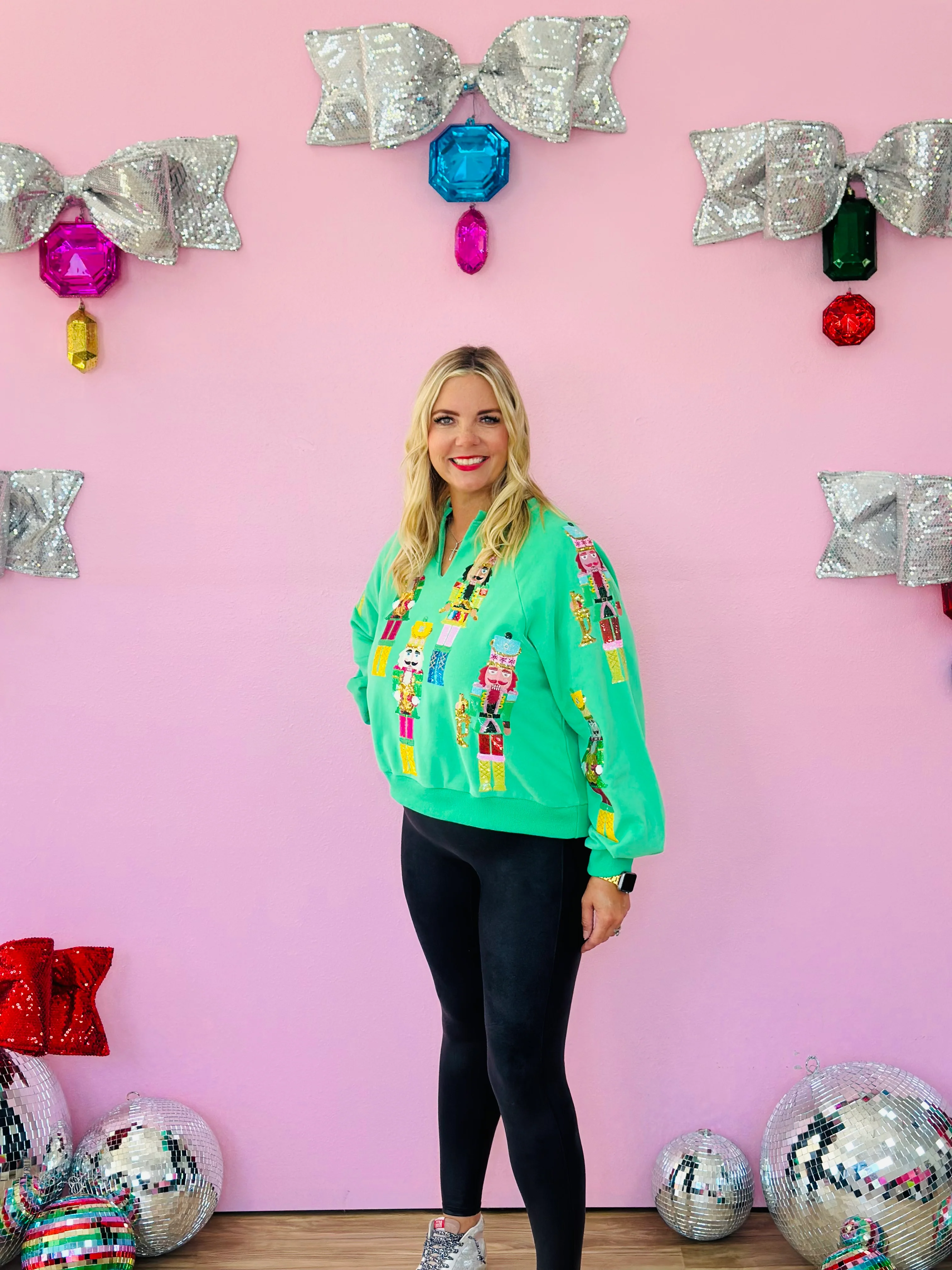 GREEN NUTCRACKER BAND SWEATSHIRT