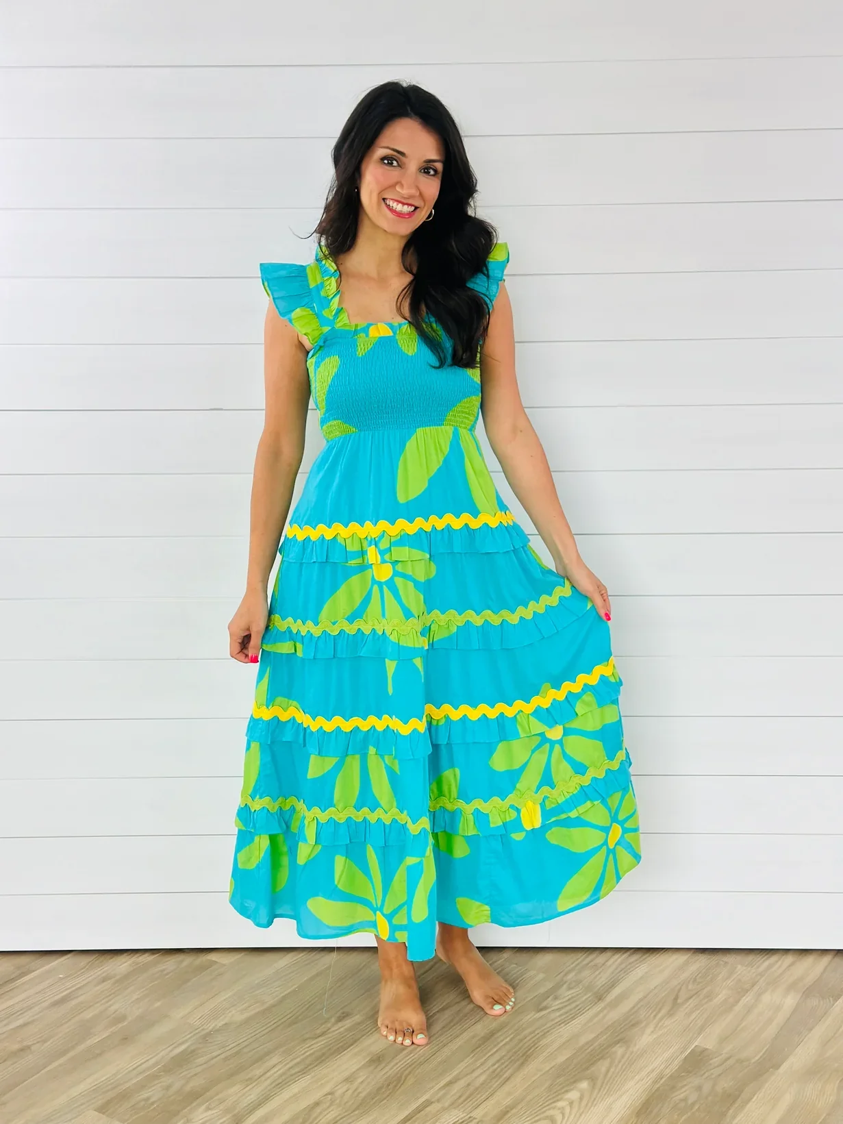 INDI RIC RAC MIDI DRESS