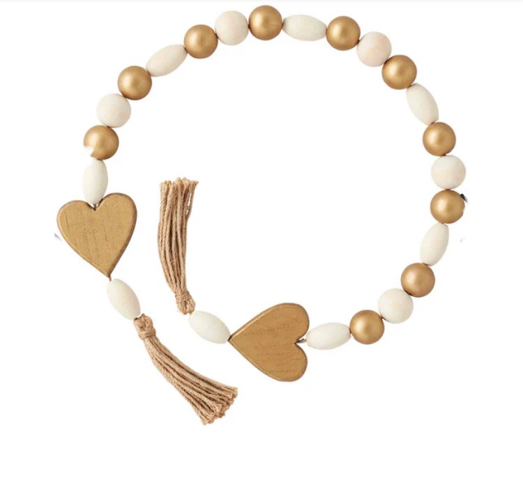 GOLD HEART BEADS
