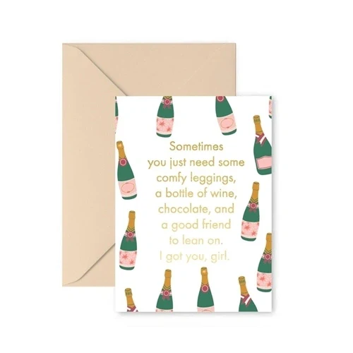 CHAMPAGNE BOTTLE CARD
