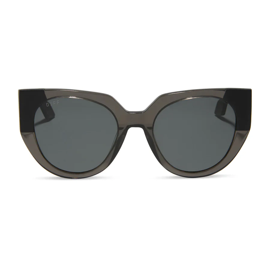 DIFF-IVY BLACK SMOKE CRYSTAL W/MATTE BLACK GREY POLARIZED
