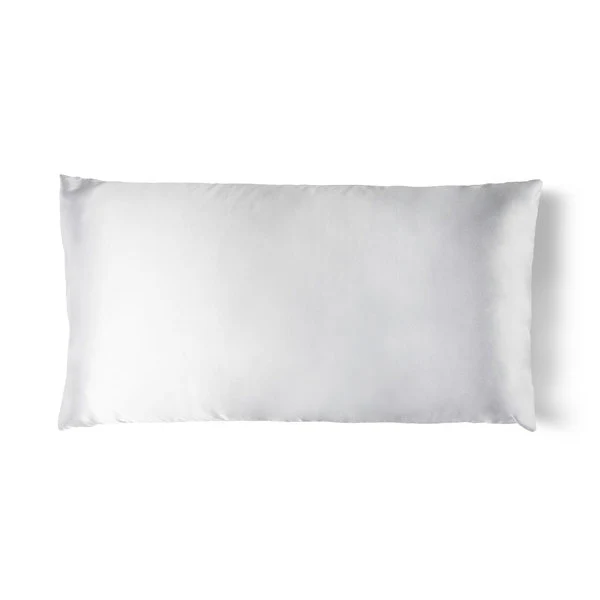 SATIN KING PILLOW CASE-SILVER/GREY