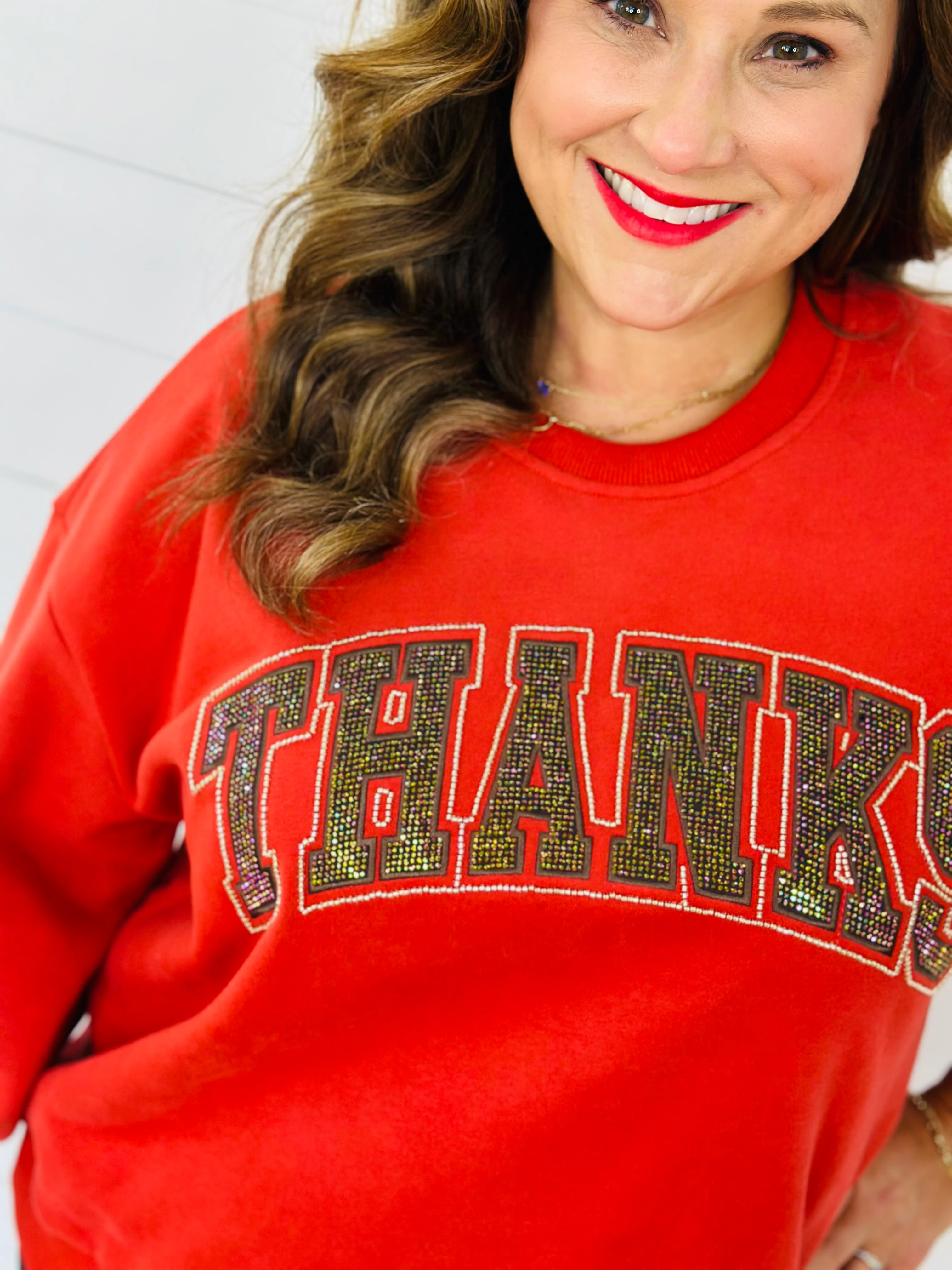 RUST THANKS SWEATSHIRT