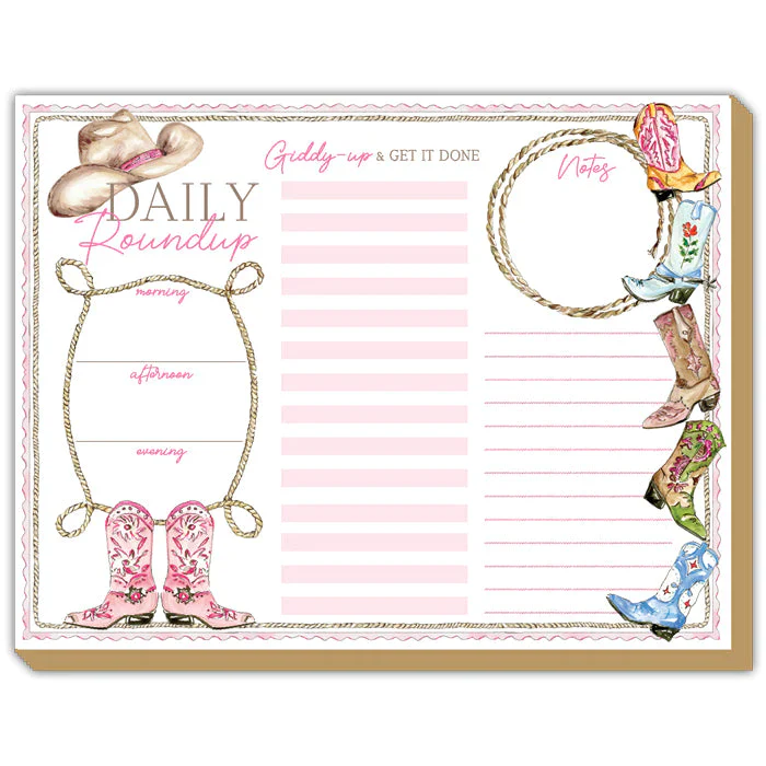 COWBOY BOOT DAILY ROUNDUP PLANNER