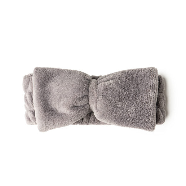 TAKE A BOW HEADBAND-GREY